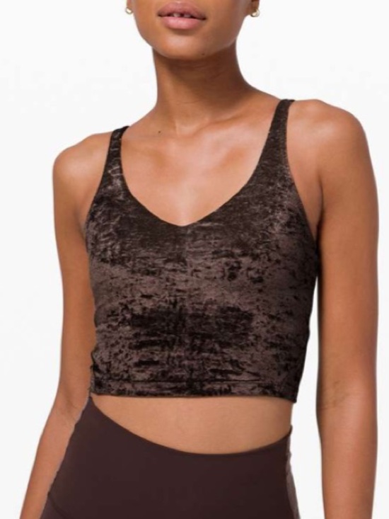 lululemon athletica Tops - Lululemon Align Crushed Velvet Brown Tank